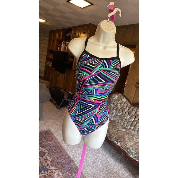 Y2K Galaxy Swimsuit - Dolfin Neon - Size XS/Small - Picture 1 of 3